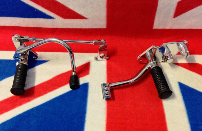 Norton Commando cafe racer rearsets