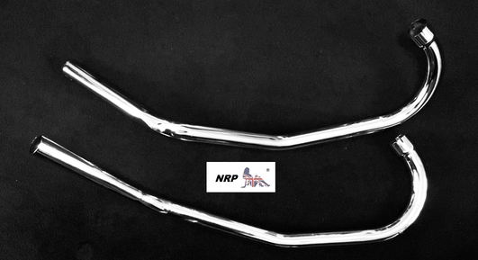 Triumph Triton twin swept back front exhaust pipes for cafe racers