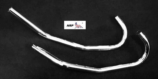 Triumph Triton twin swept back front exhaust pipes for cafe racers